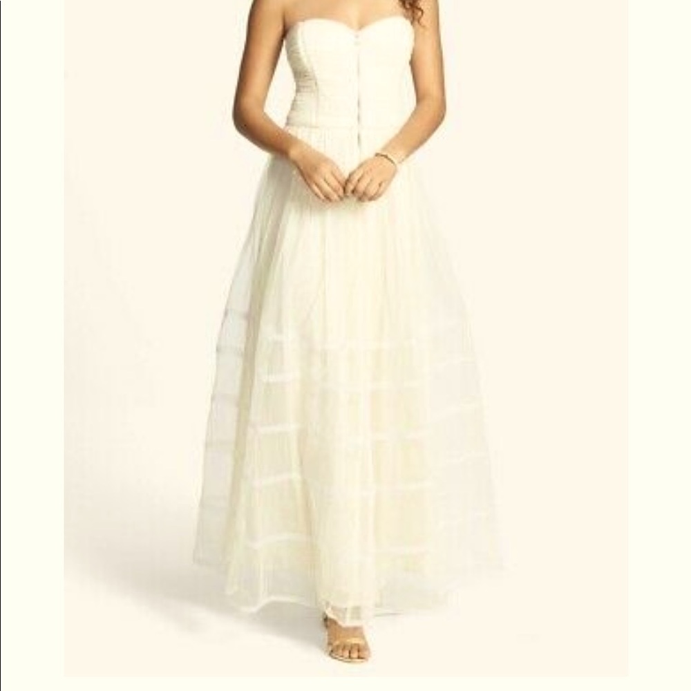 New Betsey Johnson sequin gown tulle ivory size 8